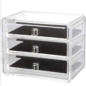 Acrylic Jewelry Chest with Three Drawers